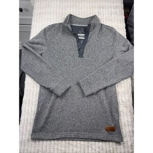 Swannies Golf Wolff Fleece Pullover Mens Small 1/4 Snap Sweater Sweatshirt Gray‎